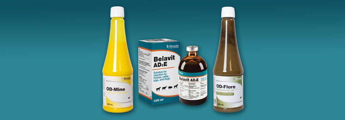 OD-Mine, Belavit AD3E, and OD-Flore